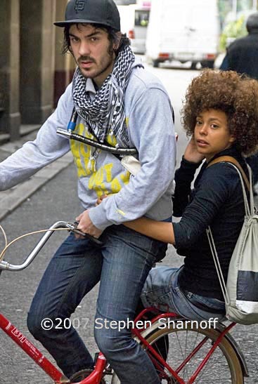 young people on bike graphic